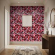 Papier peint geek graffiti abstrait couleur rouge