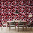 Papier peint geek graffiti abstrait couleur rouge