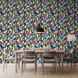 Geek wallpaper modern graffiti design color white