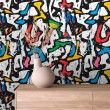 Geek wallpaper modern graffiti design color white