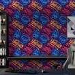 Carta da parati geek controller gamer colore blu