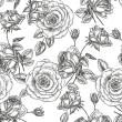 Floral Wallpaper black and white