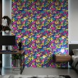 Geek Tapete energisches Graffiti Design Farbe Fuchsia