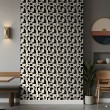 Geometric wallpaper abstract design Solar black