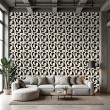Geometric wallpaper abstract design Solar black