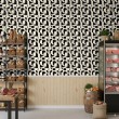 Geometric wallpaper abstract design Solar black