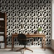Geometric wallpaper abstract design Solar black