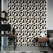 Geometric wallpaper abstract design Solar black