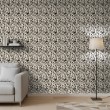 Geometric wallpaper abstract design Cosmos black