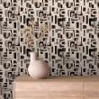 Geometric wallpaper abstract design Cosmos black