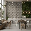 Geometric wallpaper abstract design Orbital black