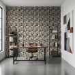 Geometric wallpaper abstract design Orbital black