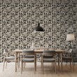 Geometric wallpaper abstract design Orbital black