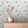 Geometrische Tapete abstraktes Design Nebel grau