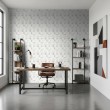 Geometric wallpaper abstract design Lunar grey
