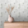 Geometric wallpaper abstract design Nova grey