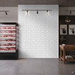 Geometric wallpaper linear design Prism grey