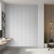 Geometric wallpaper linear design Prism grey