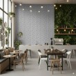 Geometric wallpaper interlaced design Weave grey