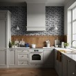 Geometric wallpaper maze design Labrys grey