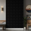Papel pintado geométrico diseño fractal Fragmento negro