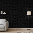 Geometric wallpaper fractal design Fragment black
