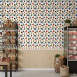 Geometric wallpaper modern design Bauhaus multicolor