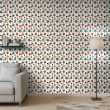 Papel pintado geométrico diseño moderno Bauhaus multicolor