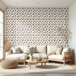 Geometric wallpaper modern design Bauhaus multicolor