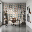 Geometric wallpaper modern design Bauhaus multicolor