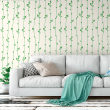 Pastel and Green Floral Wallpaper