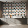 Geometric wallpaper modern design Bauhaus multicolor