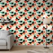 Geometrische Tapete modernes Design Aurora mehrfarbig
