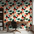 Geometrische Tapete modernes Design Aurora mehrfarbig