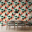 Geometrische Tapete modernes Design Aurora mehrfarbig
