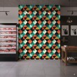 Geometric wallpaper triangle design Prism multicolor