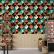 Geometric wallpaper triangle design Prism multicolor