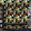 Geometric wallpaper abstract design Chroma multicolor