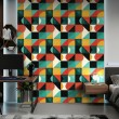 Geometrische Tapete abstraktes Design Chroma mehrfarbig