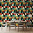 Geometrische Tapete abstraktes Design Chroma mehrfarbig