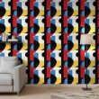 Geometrische Tapete abstraktes Design Spectrum mehrfarbig