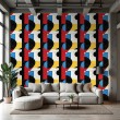 Geometric wallpaper abstract design Spectrum multicolor