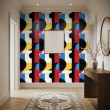 Geometric wallpaper abstract design Spectrum multicolor