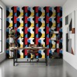 Geometrische Tapete abstraktes Design Spectrum mehrfarbig