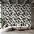 Geometric wallpaper abstract design Eclipse black