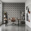 Geometric wallpaper abstract design Eclipse black