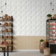 Geometric wallpaper abstract design Nova grey