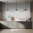 Geometric wallpaper abstract design Nova grey