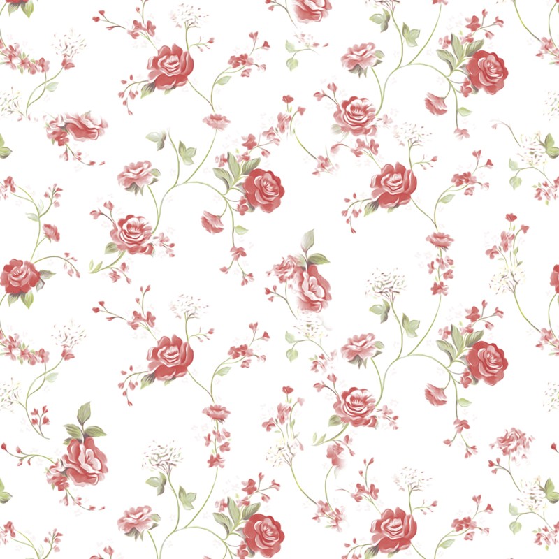 Papier peint floral Rosas Rojas