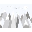 Fotomurale per Bambini Montagne Geometriche con Sfondo Chiaro